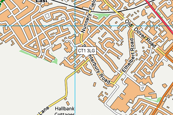 CT1 3LG map - OS VectorMap District (Ordnance Survey) CT1 3LG map - OS VectorMap District (Ordnance Survey)