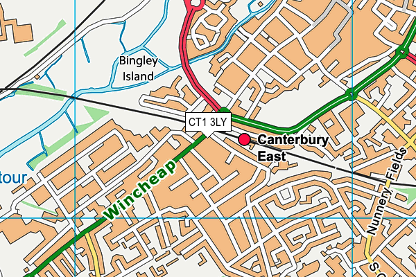 CT1 3LY map - OS VectorMap District (Ordnance Survey) CT1 3LY map - OS VectorMap District (Ordnance Survey)