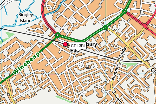 CT1 3PJ map - OS VectorMap District (Ordnance Survey) CT1 3PJ map - OS VectorMap District (Ordnance Survey)