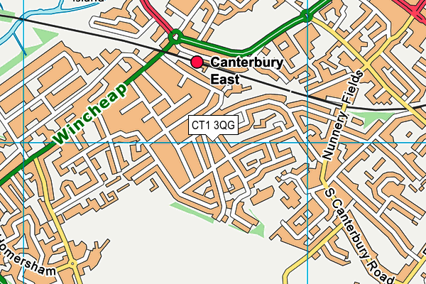 CT1 3QG map - OS VectorMap District (Ordnance Survey) CT1 3QG map - OS VectorMap District (Ordnance Survey)