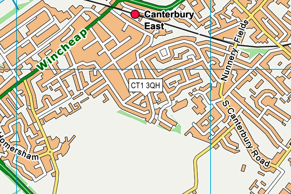 CT1 3QH map - OS VectorMap District (Ordnance Survey) CT1 3QH map - OS VectorMap District (Ordnance Survey)