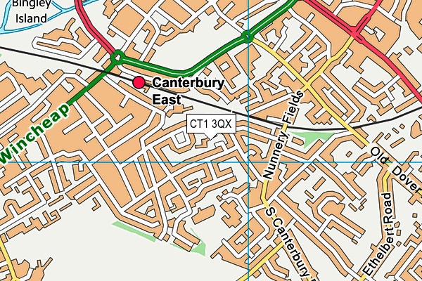 CT1 3QX map - OS VectorMap District (Ordnance Survey) CT1 3QX map - OS VectorMap District (Ordnance Survey)