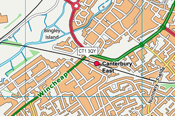 CT1 3QY map - OS VectorMap District (Ordnance Survey) CT1 3QY map - OS VectorMap District (Ordnance Survey)