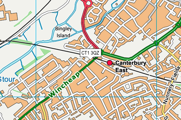 CT1 3QZ map - OS VectorMap District (Ordnance Survey) CT1 3QZ map - OS VectorMap District (Ordnance Survey)