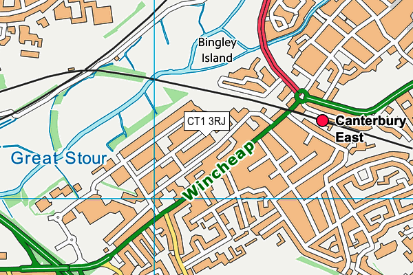CT1 3RJ map - OS VectorMap District (Ordnance Survey) CT1 3RJ map - OS VectorMap District (Ordnance Survey)