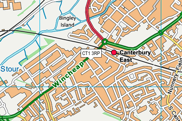 CT1 3RP map - OS VectorMap District (Ordnance Survey) CT1 3RP map - OS VectorMap District (Ordnance Survey)