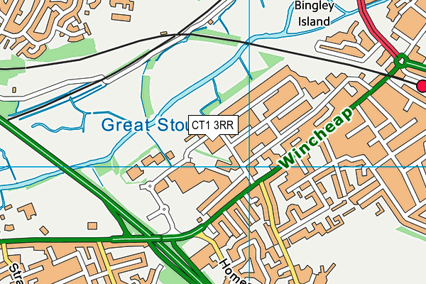 CT1 3RR map - OS VectorMap District (Ordnance Survey) CT1 3RR map - OS VectorMap District (Ordnance Survey)