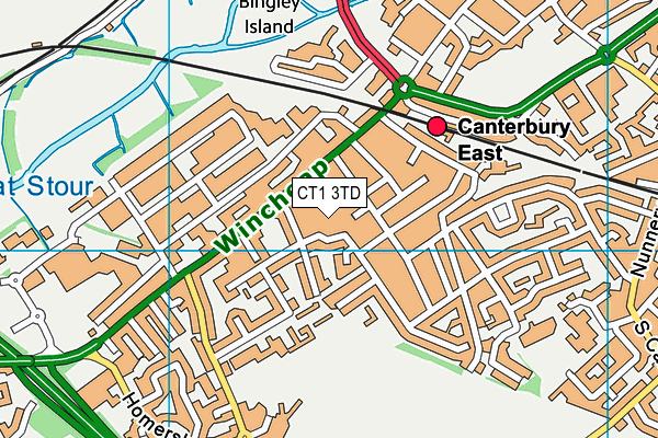 CT1 3TD map - OS VectorMap District (Ordnance Survey) CT1 3TD map - OS VectorMap District (Ordnance Survey)
