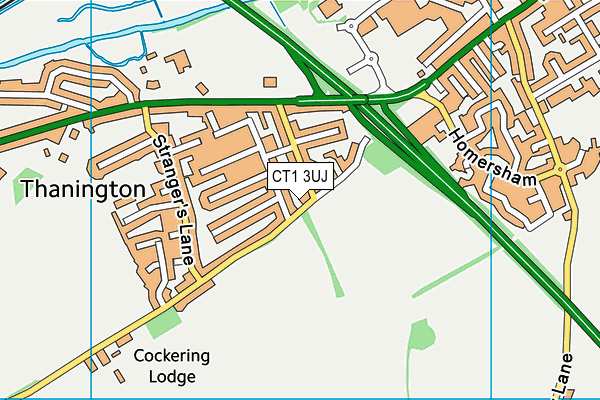 CT1 3UJ map - OS VectorMap District (Ordnance Survey) CT1 3UJ map - OS VectorMap District (Ordnance Survey)