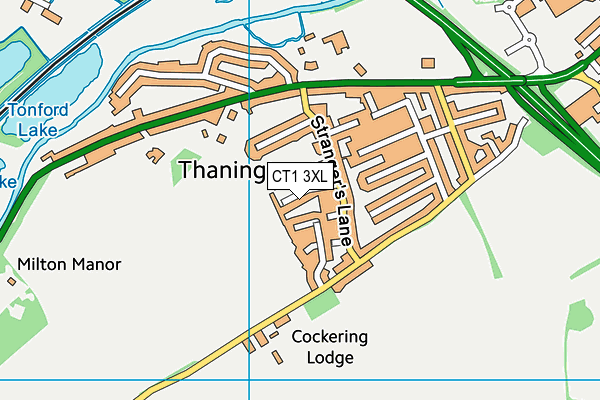CT1 3XL map - OS VectorMap District (Ordnance Survey) CT1 3XL map - OS VectorMap District (Ordnance Survey)