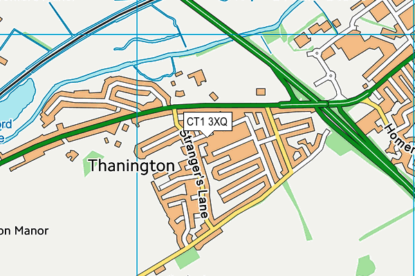 CT1 3XQ map - OS VectorMap District (Ordnance Survey) CT1 3XQ map - OS VectorMap District (Ordnance Survey)