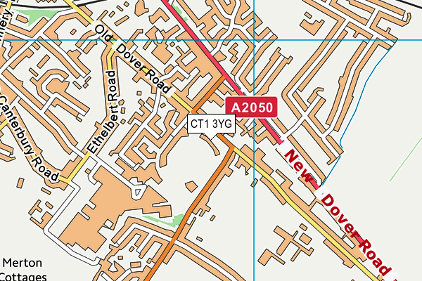 CT1 3YG map - OS VectorMap District (Ordnance Survey) CT1 3YG map - OS VectorMap District (Ordnance Survey)