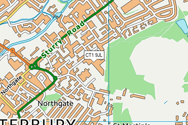 CT1 9JL map - OS VectorMap District (Ordnance Survey) CT1 9JL map - OS VectorMap District (Ordnance Survey)