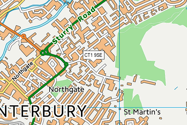 CT1 9SE map - OS VectorMap District (Ordnance Survey) CT1 9SE map - OS VectorMap District (Ordnance Survey)
