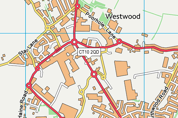 CT10 2QD map - OS VectorMap District (Ordnance Survey) CT10 2QD map - OS VectorMap District (Ordnance Survey)