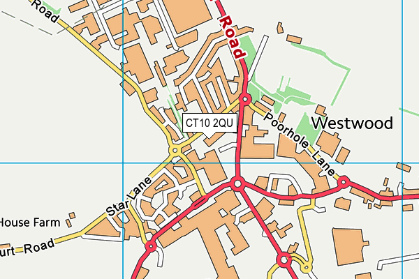 CT10 2QU map - OS VectorMap District (Ordnance Survey) CT10 2QU map - OS VectorMap District (Ordnance Survey)