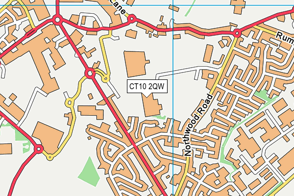 CT10 2QW map - OS VectorMap District (Ordnance Survey) CT10 2QW map - OS VectorMap District (Ordnance Survey)