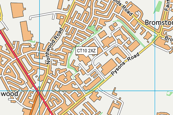 CT10 2XZ map - OS VectorMap District (Ordnance Survey) CT10 2XZ map - OS VectorMap District (Ordnance Survey)