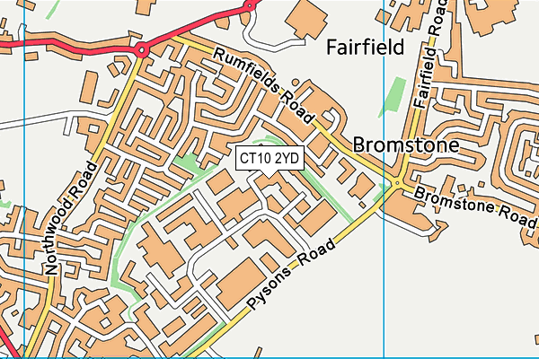 CT10 2YD map - OS VectorMap District (Ordnance Survey) CT10 2YD map - OS VectorMap District (Ordnance Survey)