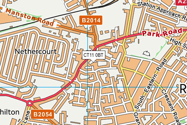 CT11 0BT map - OS VectorMap District (Ordnance Survey) CT11 0BT map - OS VectorMap District (Ordnance Survey)