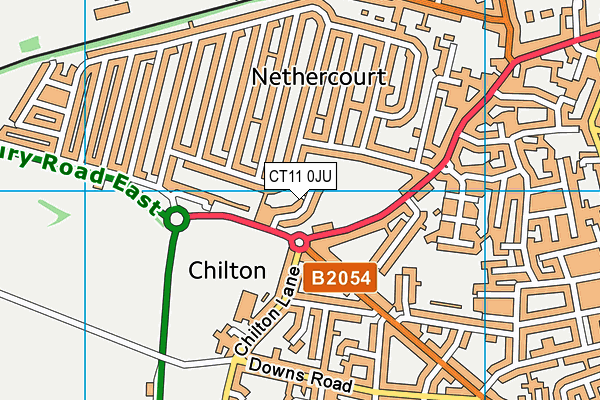 CT11 0JU map - OS VectorMap District (Ordnance Survey) CT11 0JU map - OS VectorMap District (Ordnance Survey)