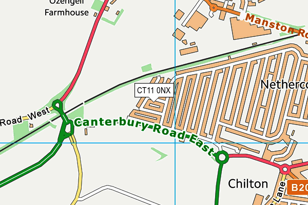 CT11 0NX map - OS VectorMap District (Ordnance Survey) CT11 0NX map - OS VectorMap District (Ordnance Survey)