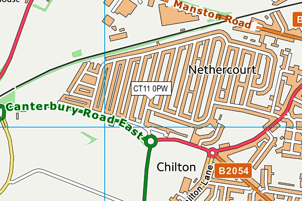 CT11 0PW map - OS VectorMap District (Ordnance Survey) CT11 0PW map - OS VectorMap District (Ordnance Survey)