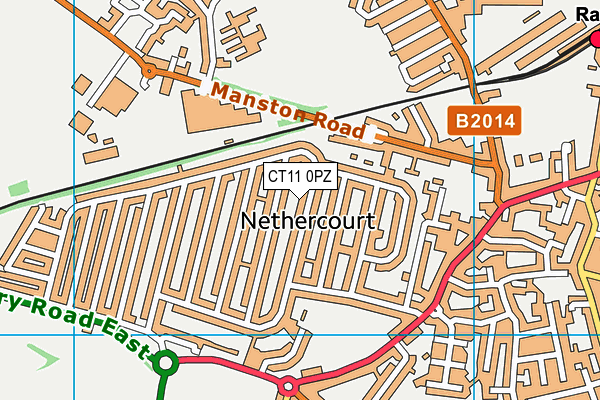 CT11 0PZ map - OS VectorMap District (Ordnance Survey) CT11 0PZ map - OS VectorMap District (Ordnance Survey)
