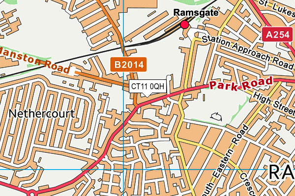 CT11 0QH map - OS VectorMap District (Ordnance Survey) CT11 0QH map - OS VectorMap District (Ordnance Survey)