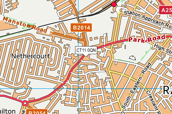 CT11 0QN map - OS VectorMap District (Ordnance Survey) CT11 0QN map - OS VectorMap District (Ordnance Survey)