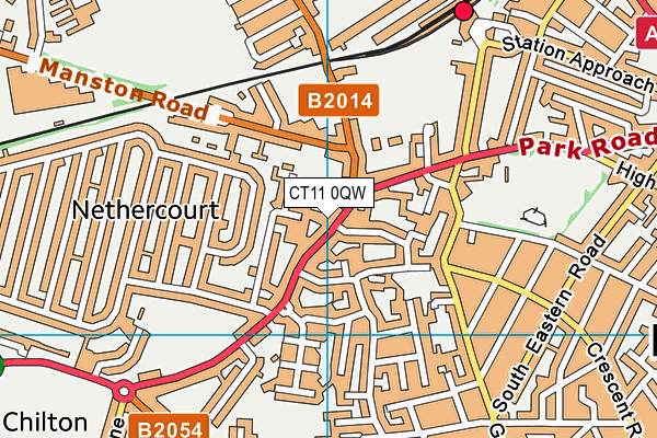 CT11 0QW map - OS VectorMap District (Ordnance Survey) CT11 0QW map - OS VectorMap District (Ordnance Survey)