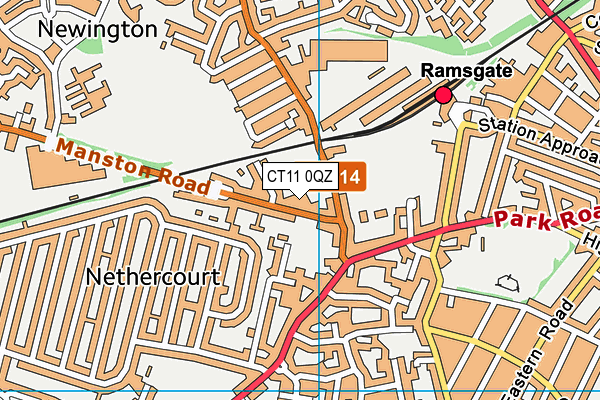 CT11 0QZ map - OS VectorMap District (Ordnance Survey) CT11 0QZ map - OS VectorMap District (Ordnance Survey)