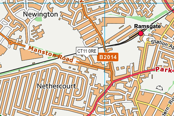 CT11 0RE map - OS VectorMap District (Ordnance Survey)