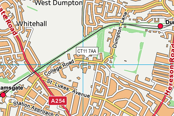 CT11 7AA map - OS VectorMap District (Ordnance Survey) CT11 7AA map - OS VectorMap District (Ordnance Survey)