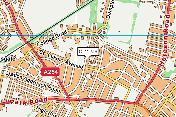 CT11 7JH map - OS VectorMap District (Ordnance Survey) CT11 7JH map - OS VectorMap District (Ordnance Survey)