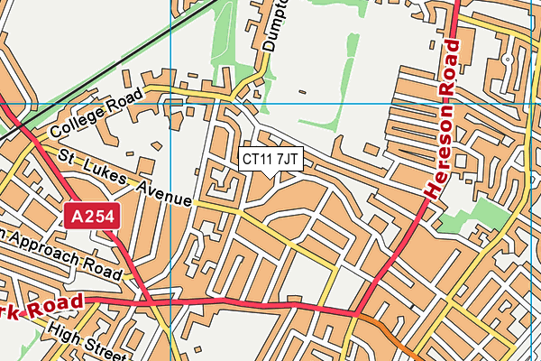CT11 7JT map - OS VectorMap District (Ordnance Survey) CT11 7JT map - OS VectorMap District (Ordnance Survey)