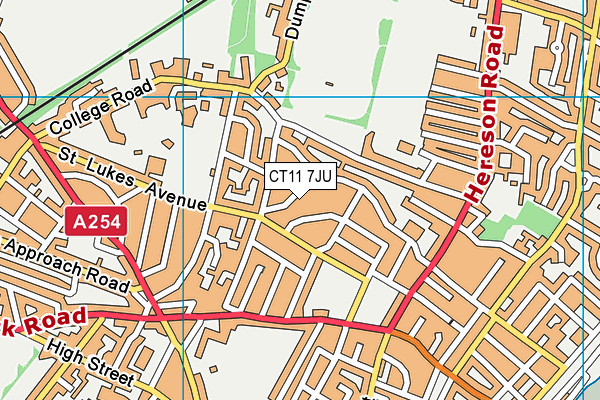 CT11 7JU map - OS VectorMap District (Ordnance Survey)
