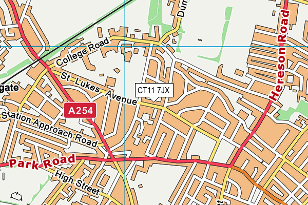 CT11 7JX map - OS VectorMap District (Ordnance Survey) CT11 7JX map - OS VectorMap District (Ordnance Survey)