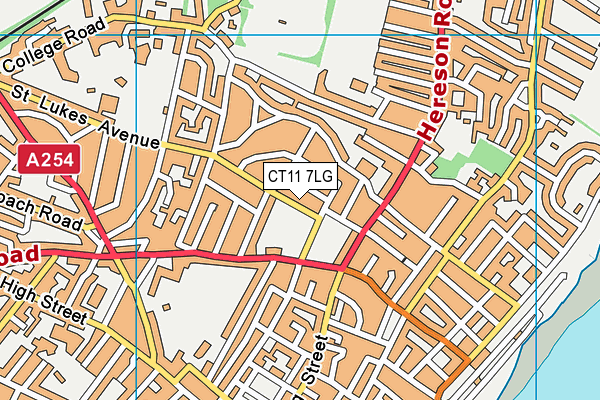 CT11 7LG map - OS VectorMap District (Ordnance Survey) CT11 7LG map - OS VectorMap District (Ordnance Survey)