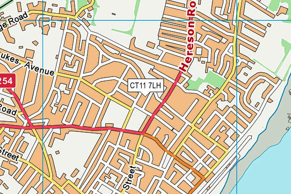CT11 7LH map - OS VectorMap District (Ordnance Survey) CT11 7LH map - OS VectorMap District (Ordnance Survey)