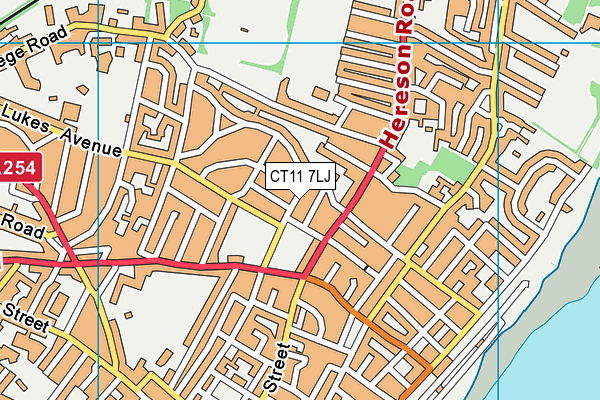 CT11 7LJ map - OS VectorMap District (Ordnance Survey) CT11 7LJ map - OS VectorMap District (Ordnance Survey)