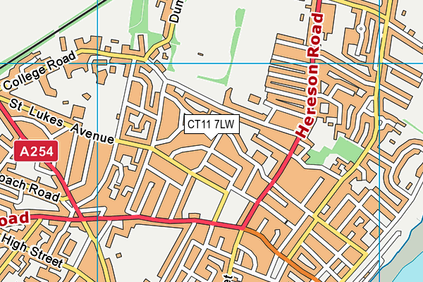 CT11 7LW map - OS VectorMap District (Ordnance Survey) CT11 7LW map - OS VectorMap District (Ordnance Survey)