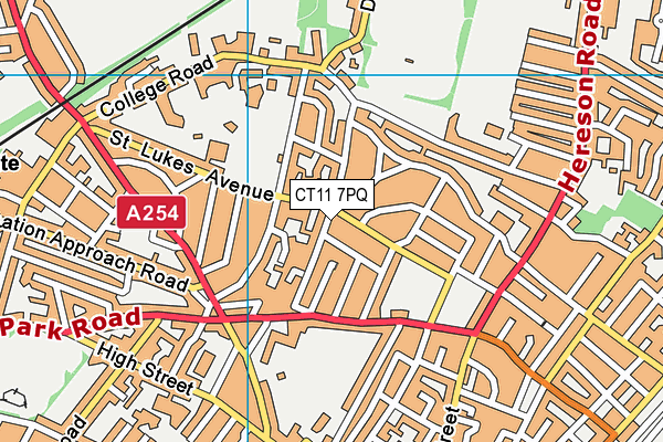 CT11 7PQ map - OS VectorMap District (Ordnance Survey) CT11 7PQ map - OS VectorMap District (Ordnance Survey)