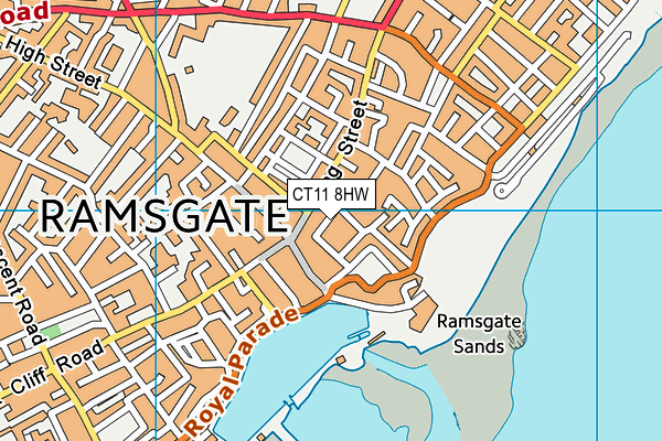 CT11 8HW map - OS VectorMap District (Ordnance Survey) CT11 8HW map - OS VectorMap District (Ordnance Survey)
