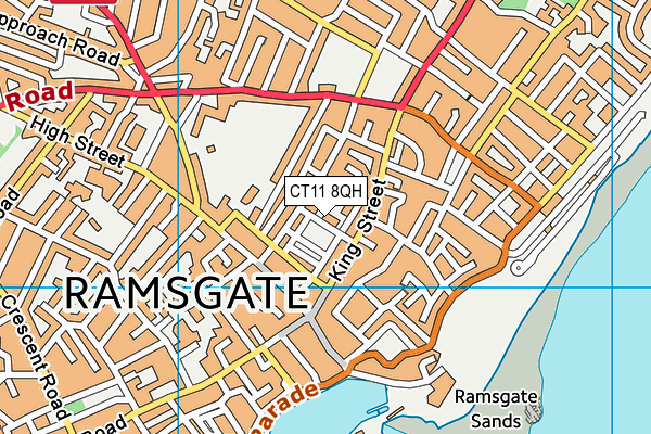 CT11 8QH map - OS VectorMap District (Ordnance Survey) CT11 8QH map - OS VectorMap District (Ordnance Survey)