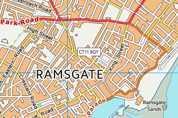 CT11 8QY map - OS VectorMap District (Ordnance Survey)