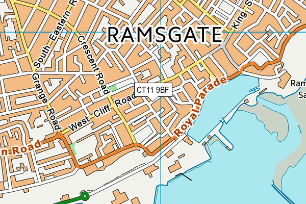 CT11 9BF map - OS VectorMap District (Ordnance Survey) CT11 9BF map - OS VectorMap District (Ordnance Survey)
