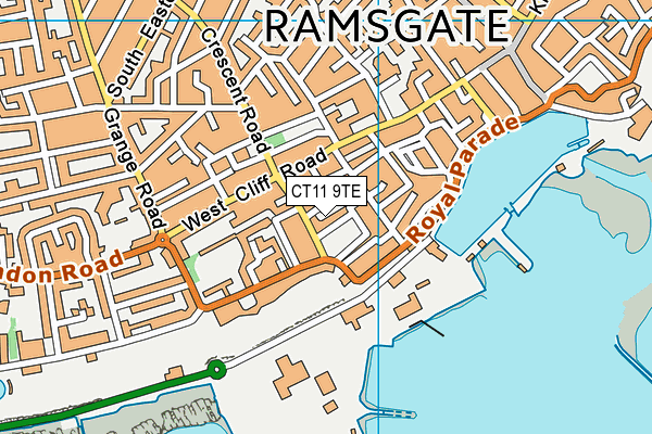 CT11 9TE map - OS VectorMap District (Ordnance Survey) CT11 9TE map - OS VectorMap District (Ordnance Survey)