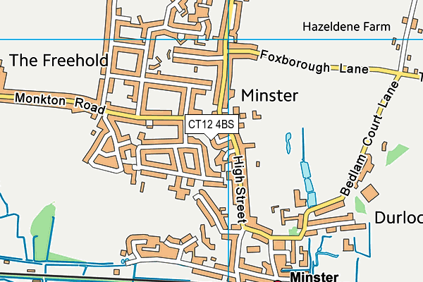 CT12 4BS map - OS VectorMap District (Ordnance Survey) CT12 4BS map - OS VectorMap District (Ordnance Survey)