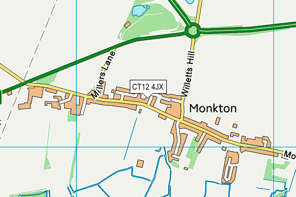 CT12 4JX map - OS VectorMap District (Ordnance Survey) CT12 4JX map - OS VectorMap District (Ordnance Survey)